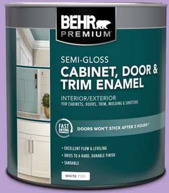 BEHR PREMIUM 1 qt. #P570-3 Flower Girl Semi-Gloss Enamel Interior/Exterior Cabinet, Door & Trim Paint