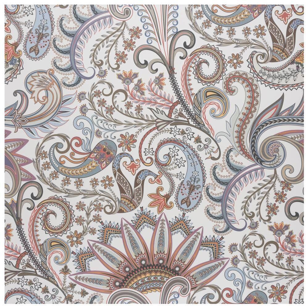 Merola Tile Imagine Tapestry Paisley 19-3/8 in. x 19-3/8 in. Porcelain Floor and Wall Tile (10.56 sq. ft./Case)