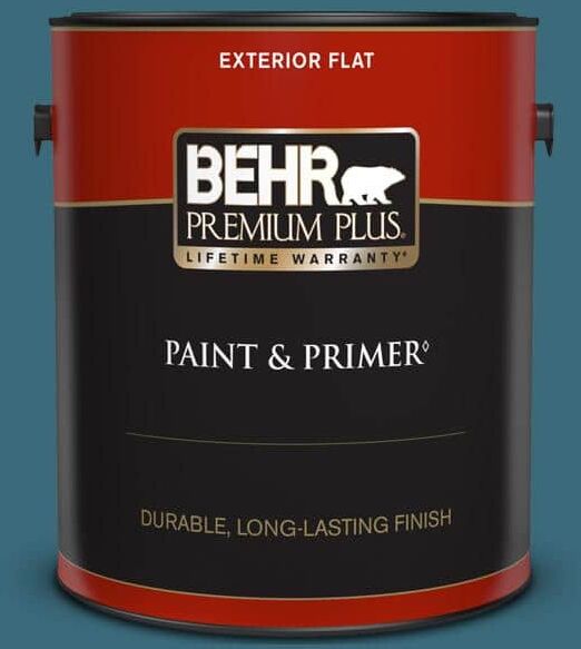 BEHR PREMIUM PLUS 1 gal. #S460-6 Mammoth Mountain Flat Exterior Paint & Primer