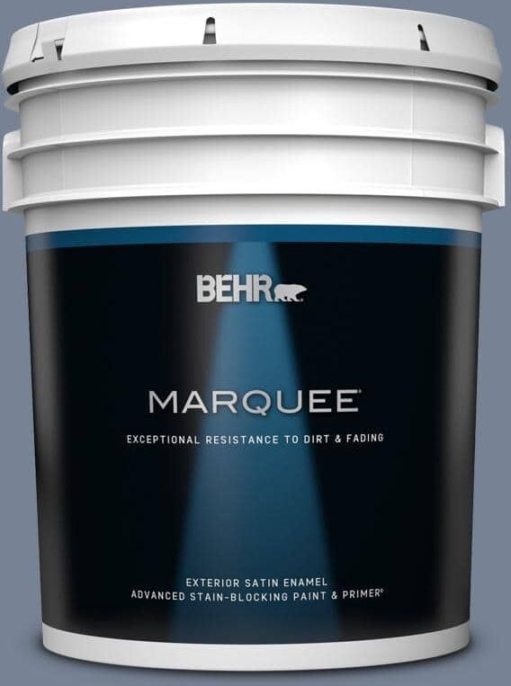 BEHR MARQUEE 5 gal. #PPU15-07 Tranquil Pond Satin Enamel Exterior Paint & Primer