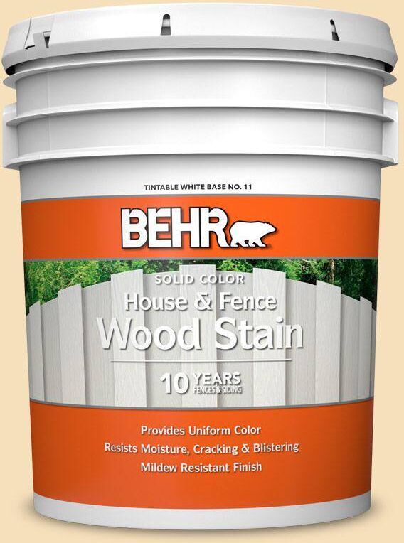 BEHR 5 gal. #350E-3 Oklahoma Wheat Solid Color House and Fence Exterior Wood Stain