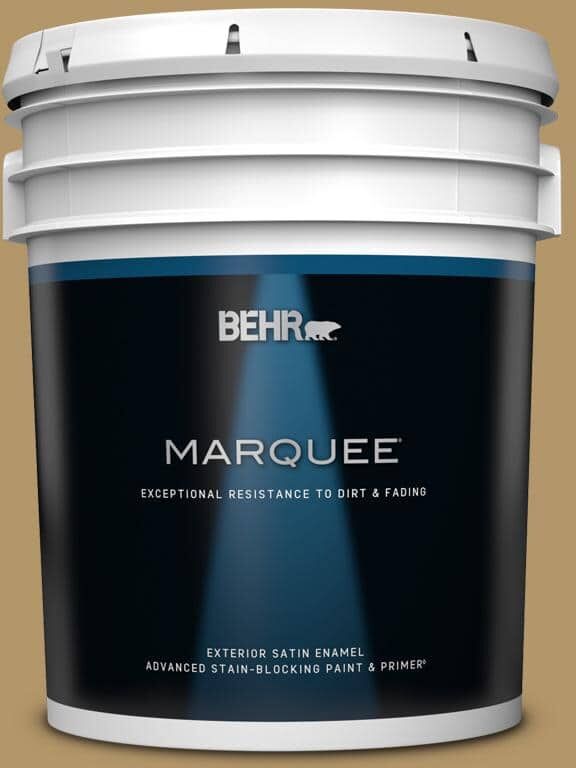 BEHR MARQUEE 5 gal. #BNC-15 Tapestry Gold Satin Enamel Exterior Paint & Primer