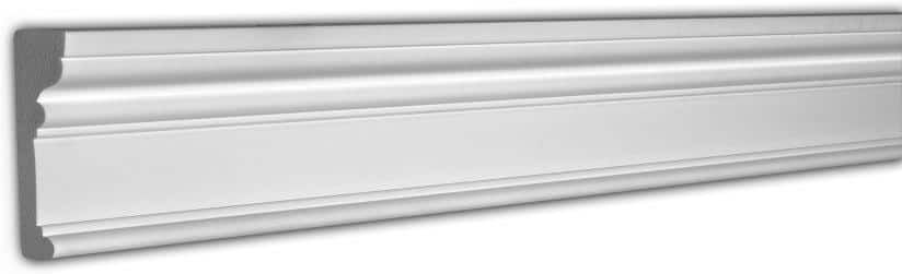 American Pro Decor RB03 1-1/8 in. x 3-5/8 in. x 96 in. Recycled Polystyrene Door and Window Casing Moulding Pro Pack 32 LF (4-Pack)