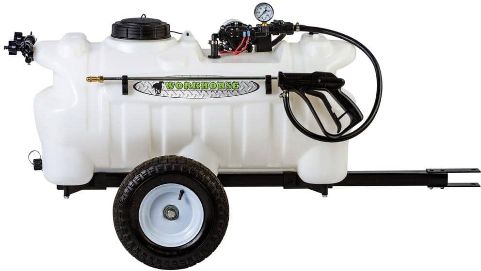 WORKHORSE Trailer Sprayer 25 Gal. 12-Volt Boomless for ATV's, UTV's and Lawn Tractors