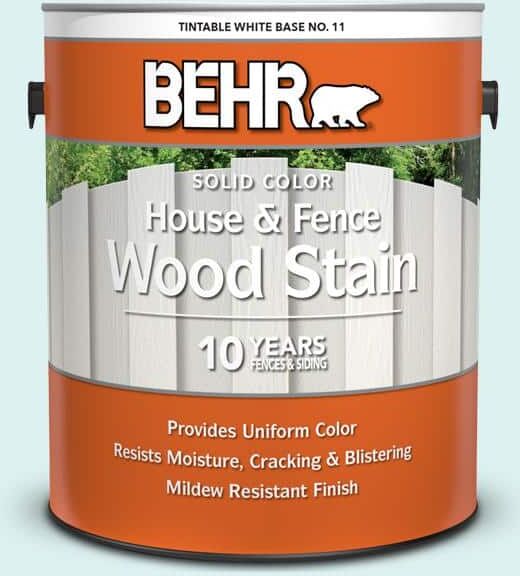 BEHR 1 gal. #500A-1 Glacier Bay Solid Color House and Fence Exterior Wood Stain