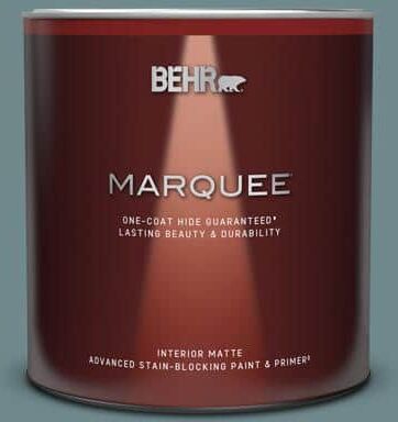 BEHR MARQUEE 1 qt. #PPU13-06 Polaris Blue Matte Interior Paint & Primer