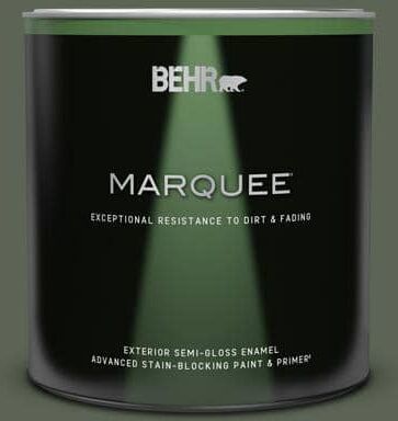 BEHR MARQUEE 1 qt. #T13-16 Pine Cone Pass Semi-Gloss Enamel Exterior Paint & Primer