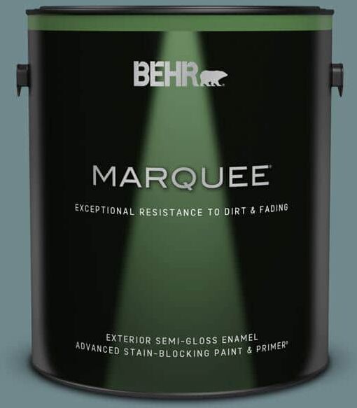 BEHR MARQUEE 1 gal. #PPU13-06 Polaris Blue Semi-Gloss Enamel Exterior Paint & Primer