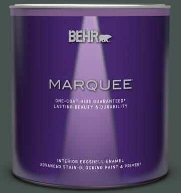 BEHR MARQUEE 1 qt. Home Decorators Collection #HDC-WR16-05 Evergreen Field Eggshell Enamel Interior Paint & Primer