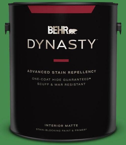 BEHR DYNASTY 1 gal. #MQ4-48 Planet Green One-Coat Hide Matte Interior Stain-Blocking Paint & Primer