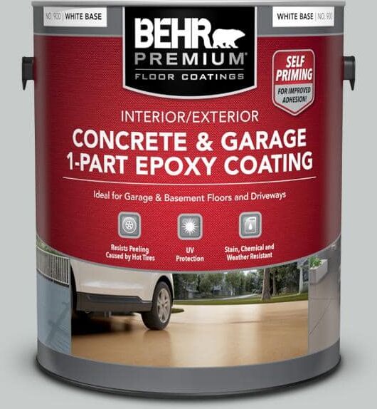 BEHR PREMIUM 1 gal. #PPU26-17 Fast as the Wind Self-Priming 1-Part Epoxy Satin Interior/Exterior Concrete and Garage Floor Paint