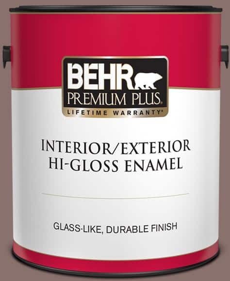 BEHR PREMIUM PLUS 1 gal. Home Decorators Collection #HDC-AC-28 Smokey Claret Hi-Gloss Enamel Interior/Exterior Paint