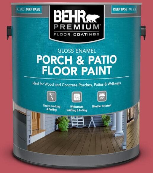 BEHR PREMIUM 1 gal. #P140-6 Hibiscus Flower Gloss Enamel Interior/Exterior Porch and Patio Floor Paint