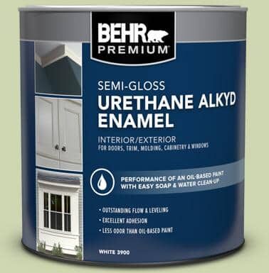 BEHR PREMIUM 1 qt. #M360-3 Avocado Whip Semi-Gloss Enamel Urethane Alkyd Interior/Exterior Paint