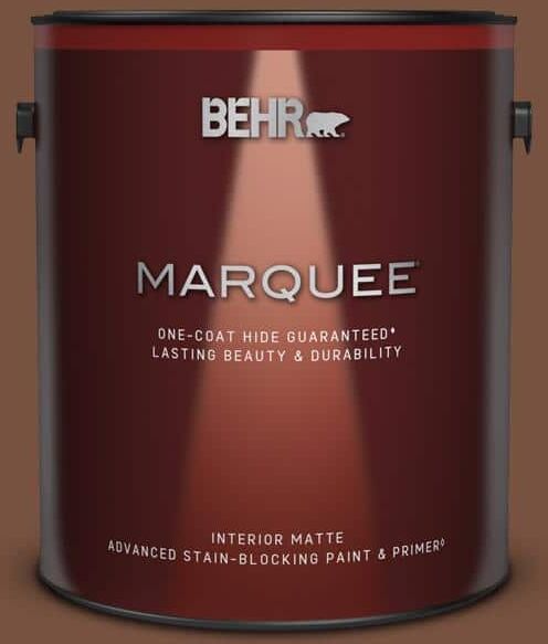 BEHR MARQUEE 1 gal. #240F-7 Root Beer Matte Interior Paint & Primer