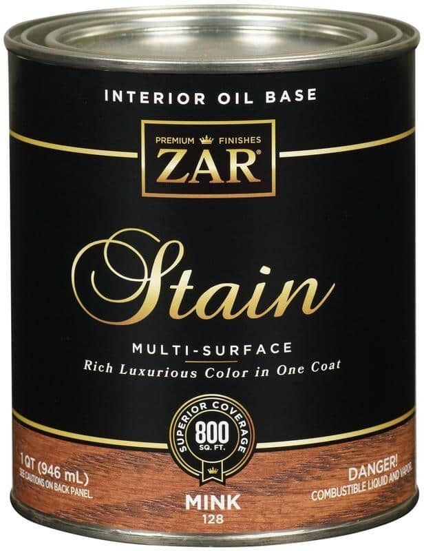 ZAR 1 qt. Semi-Transparent 128 Mink Oil-Based Multi-Surface Interior Wood Stain