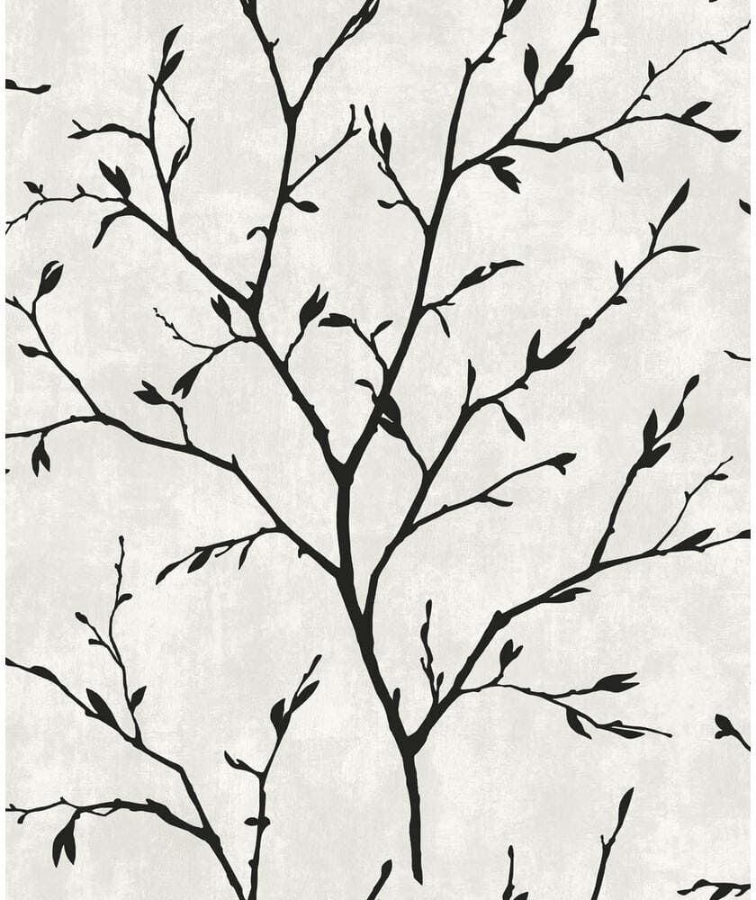 Seabrook Designs 57.5 sq. ft. Contrast Avena Branches Nonwoven Paper Unpasted Wallpaper Roll