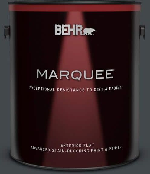 BEHR MARQUEE 1 gal. #PPU24-23 Little Black Dress Flat Exterior Paint & Primer