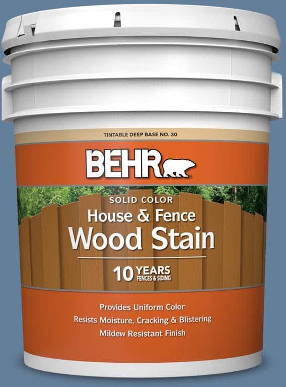 BEHR 5 gal. #ICC-74 Provence Solid Color House and Fence Exterior Wood Stain