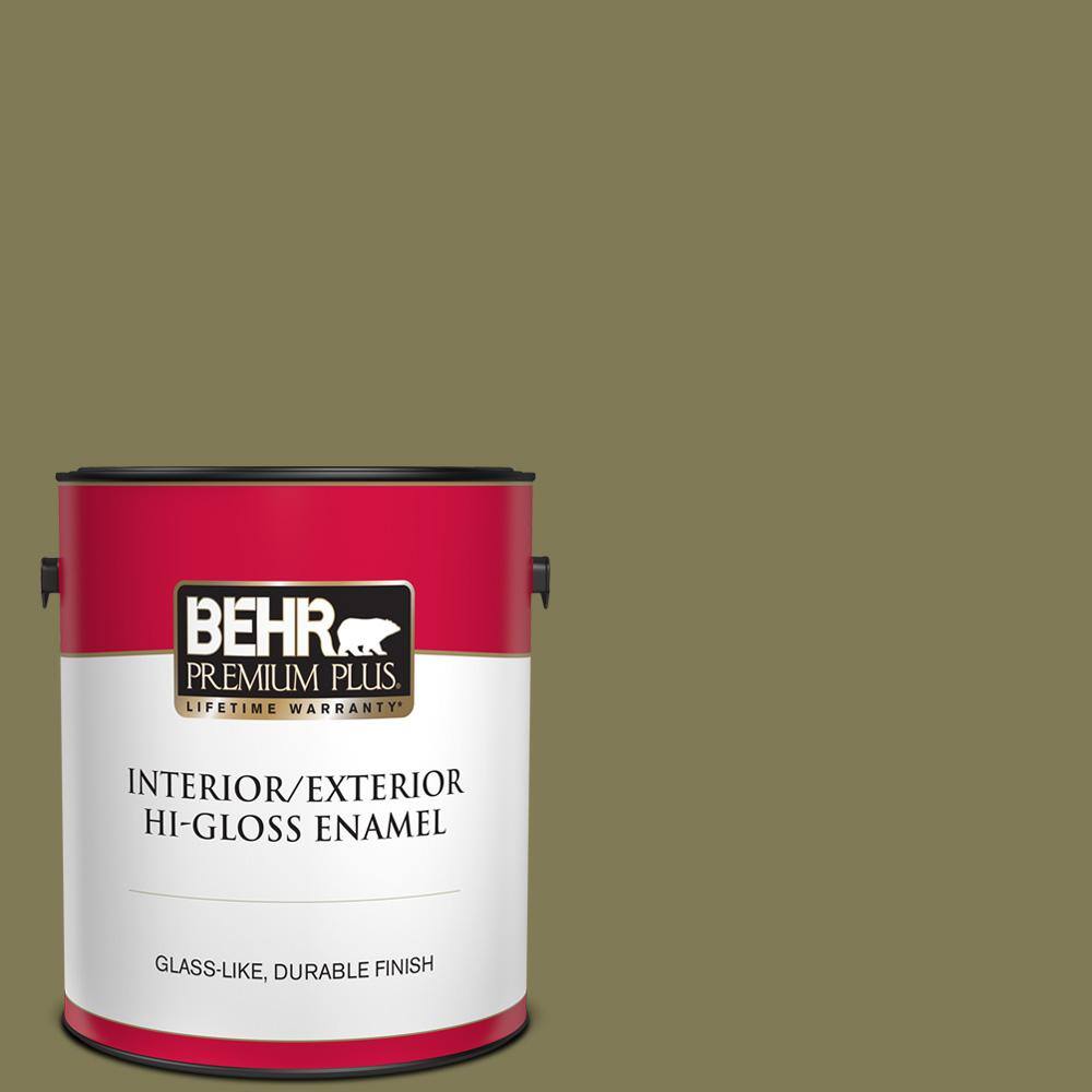 BEHR PREMIUM PLUS 1 gal. Home Decorators Collection #HDC-AC-17 Meadowland Hi-Gloss Enamel Interior/Exterior Paint