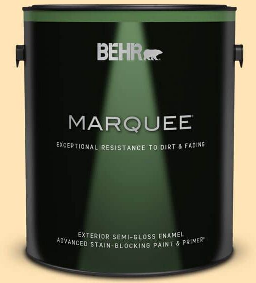 BEHR MARQUEE 1 gal. #P250-2 Golden Nectar Semi-Gloss Enamel Exterior Paint & Primer