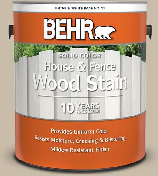 BEHR 1 gal. #ECC-64-1 Jungle Khaki Solid Color House and Fence Exterior Wood Stain