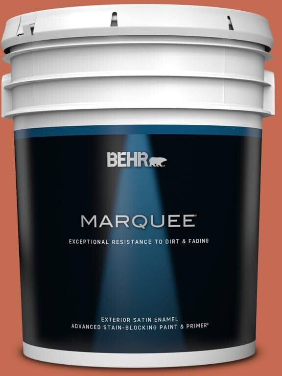 BEHR MARQUEE 5 gal. #T16-14 Raw Copper Satin Enamel Exterior Paint & Primer