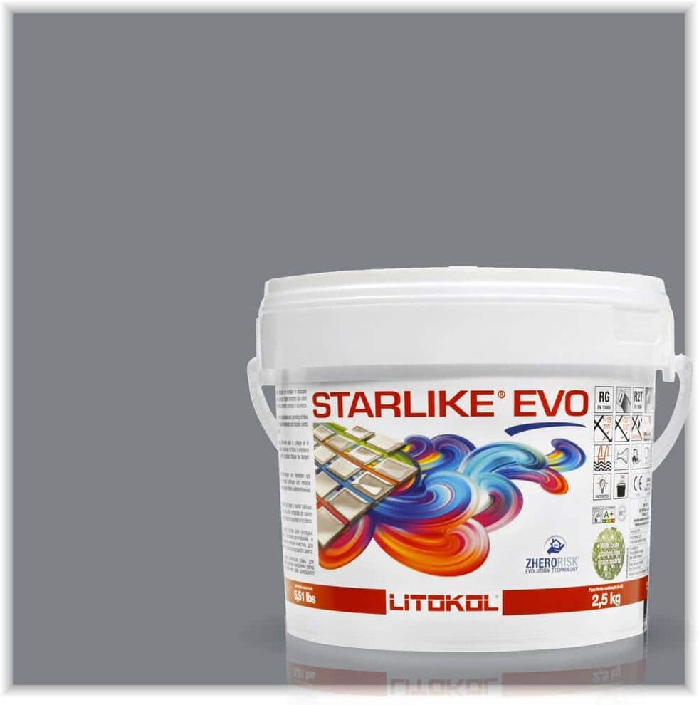 The Tile Doctor Starlike EVO Epoxy Grout 130 Grigio Ardesia Classic Collection 2.5 kg - 5.5 lbs.