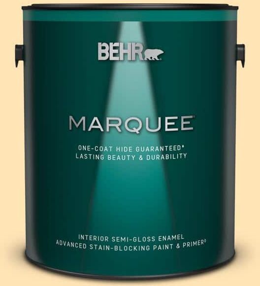 BEHR MARQUEE 1 gal. #P250-2 Golden Nectar Semi-Gloss Enamel Interior Paint & Primer