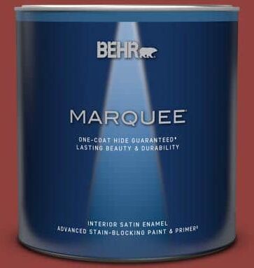 BEHR MARQUEE 1 qt. #PPF-40 Rocking Chair Red Satin Enamel Interior Paint & Primer