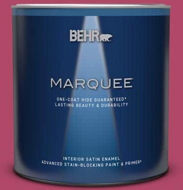 BEHR MARQUEE 1 qt. Home Decorators Collection #HDC-SM16-04 Bing Cherry Pie Satin Enamel Interior Paint & Primer