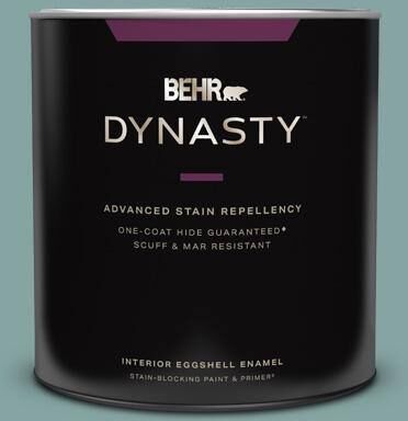 BEHR DYNASTY 1 qt. #PPU13-08 Venus Teal One-Coat Hide Eggshell Enamel Interior Stain-Blocking Paint and Primer