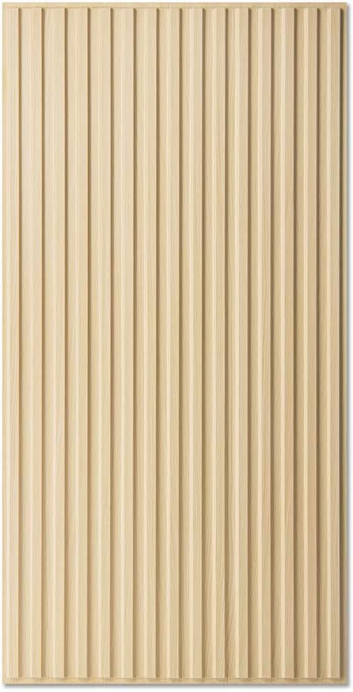 Art3dwallpanels Slat Design Oak 2 ft. x 4 ft. Decorative PVC Drop Ceiling Tiles for Interior Wall Decor (96 sq.ft./Case)