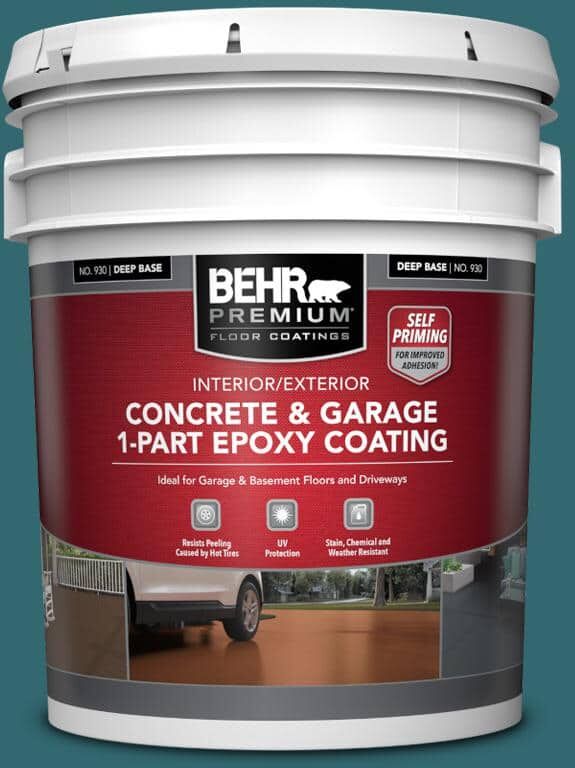 BEHR PREMIUM 5 gal. #PFC-50 Mon Stylo Self-Priming 1-Part Epoxy Satin Interior/Exterior Concrete and Garage Floor Paint