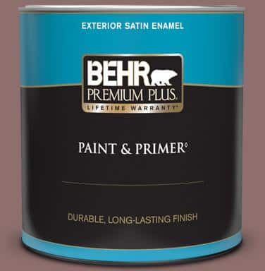 BEHR PREMIUM PLUS 1 qt. #MQ1-47 Touch of Class Satin Enamel Exterior Paint & Primer