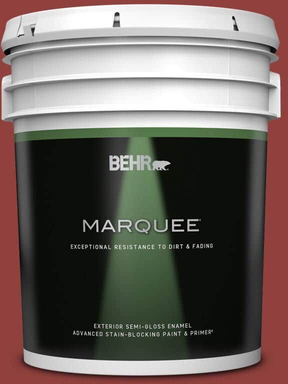 BEHR MARQUEE 5 gal. #PPF-40 Rocking Chair Red Semi-Gloss Enamel Exterior Paint & Primer