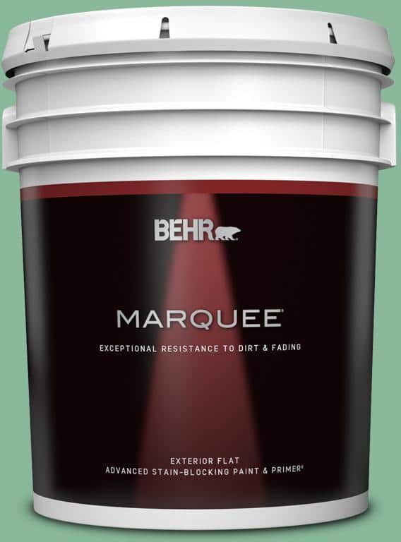 BEHR MARQUEE 5 gal. #470D-4 Garden View Flat Exterior Paint & Primer