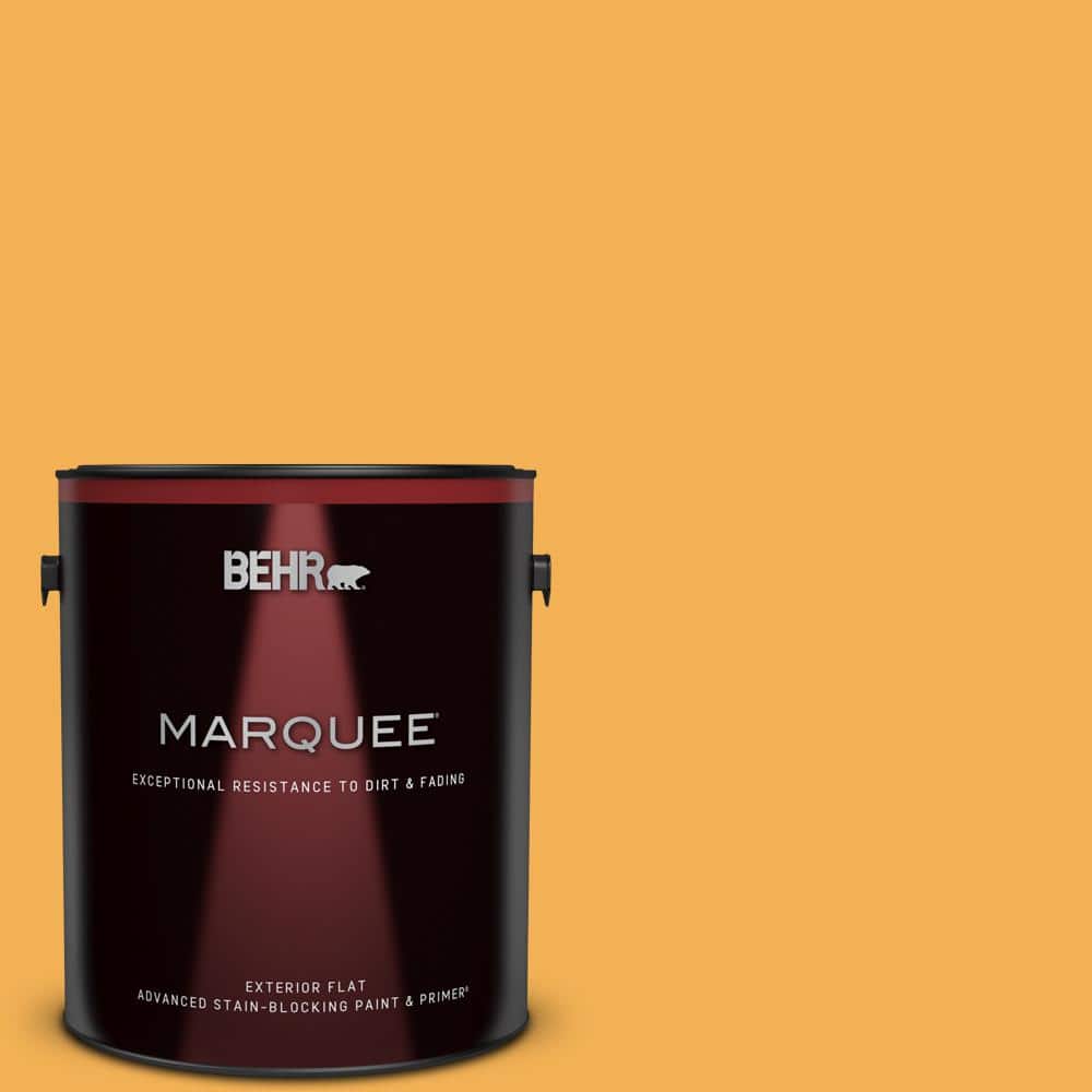 BEHR MARQUEE 1 gal. #PMD-20 Goldenrod Field Flat Exterior Paint & Primer