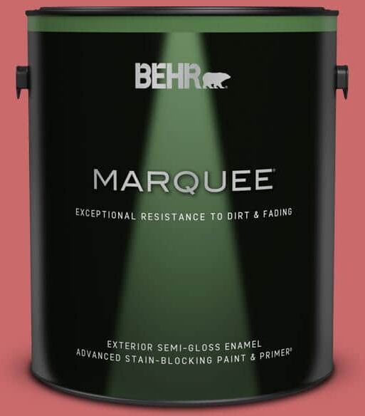 BEHR MARQUEE 1 gal. #MQ4-02 Strawberry Wine Semi-Gloss Enamel Exterior Paint & Primer