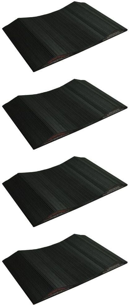 Park Smart Solid PVC 10 in. Wide Small Vehicle Tire Saver Ramps (Set of 4)