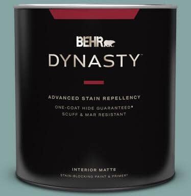 BEHR DYNASTY 1 qt. #PPU13-08 Venus Teal One-Coat Hide Matte Interior Stain-Blocking Paint & Primer