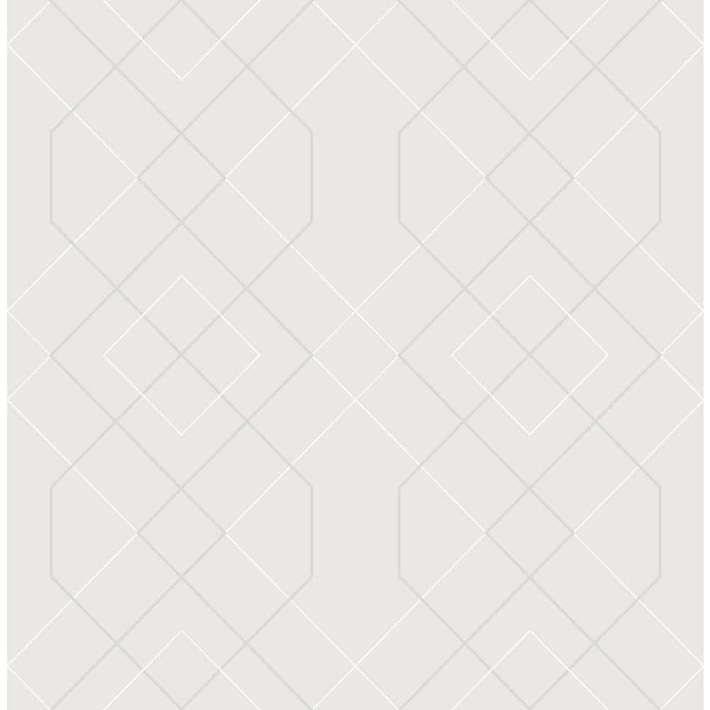 Scott Ballard Silver Geometric Silver Paper Strippable Roll (Covers 56.4 sq. ft.)