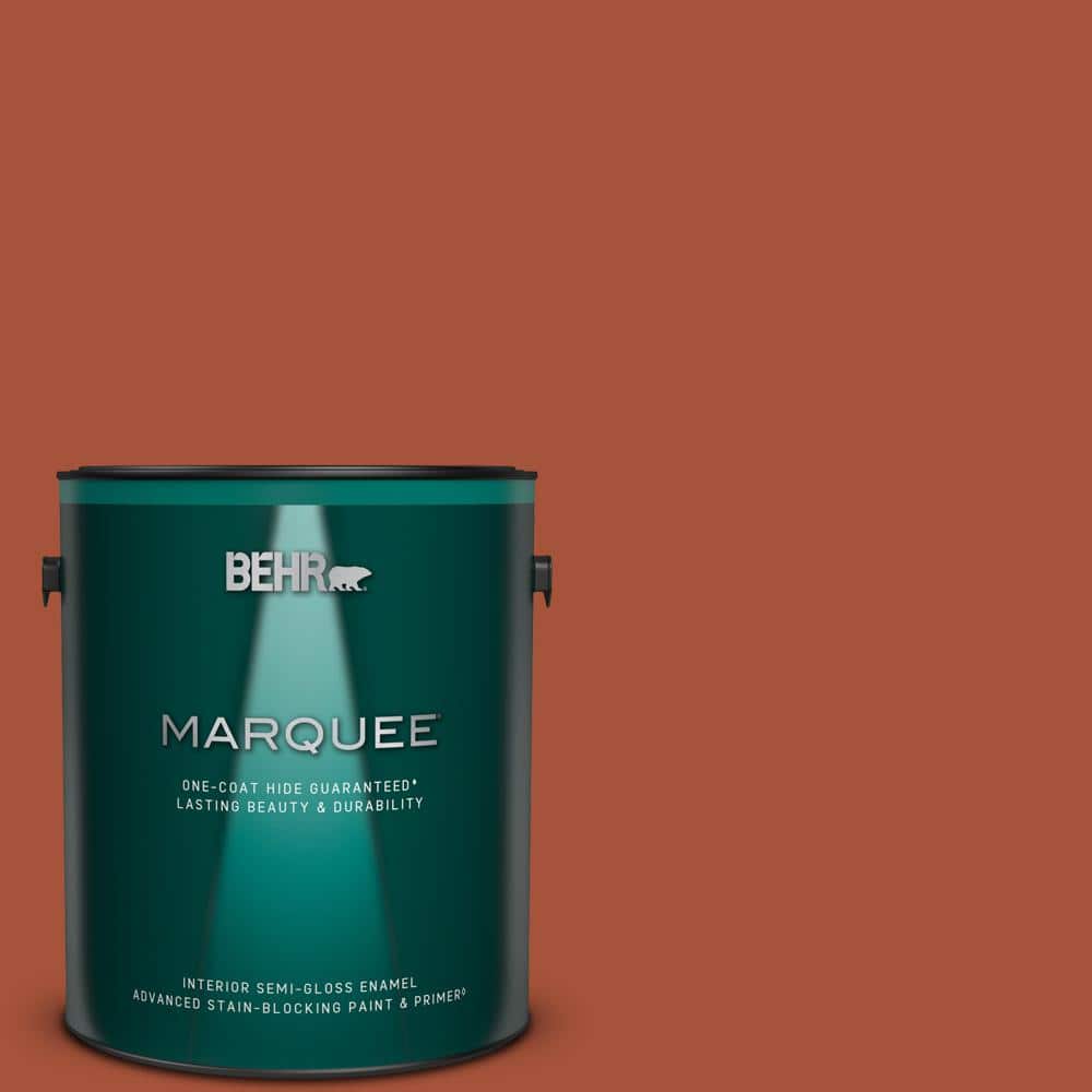 BEHR MARQUEE 1 gal. #S-H-210 New Penny Semi-Gloss Enamel Interior Paint & Primer
