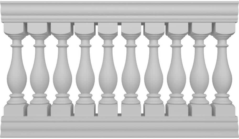 Ekena Millwork Fiberthane Legacy Balustrade 60 in. L x 38 in. H Fiberglass Railing Kit