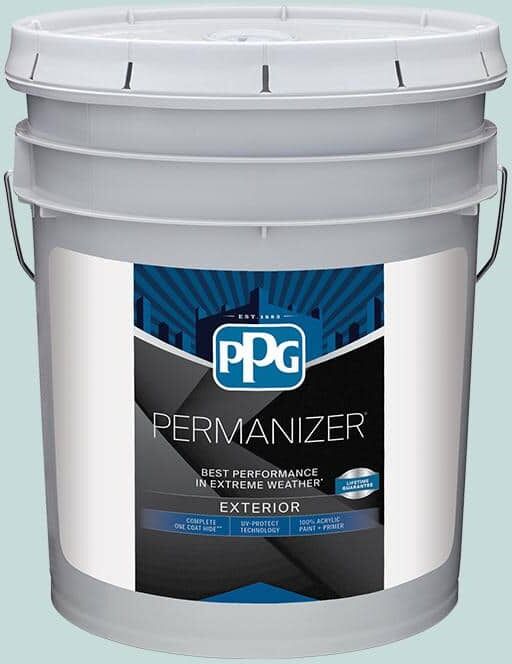 PERMANIZER 5 gal. PPG1146-3 Julep Green Flat Exterior Paint