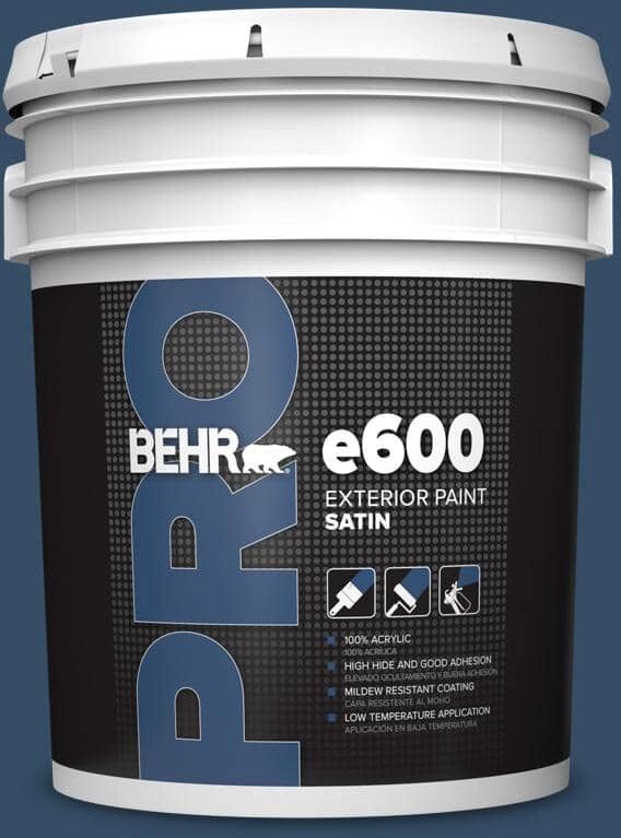 BEHR PRO 5 gal. #HDC-FL14-12 Rain Boots Satin Exterior Paint