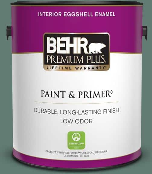 BEHR PREMIUM PLUS 1 gal. #S430-6 Forest Edge Eggshell Enamel Low Odor Interior Paint & Primer