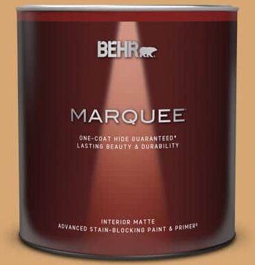 BEHR MARQUEE 1 qt. #M250-4 Cake Spice Matte Interior Paint & Primer