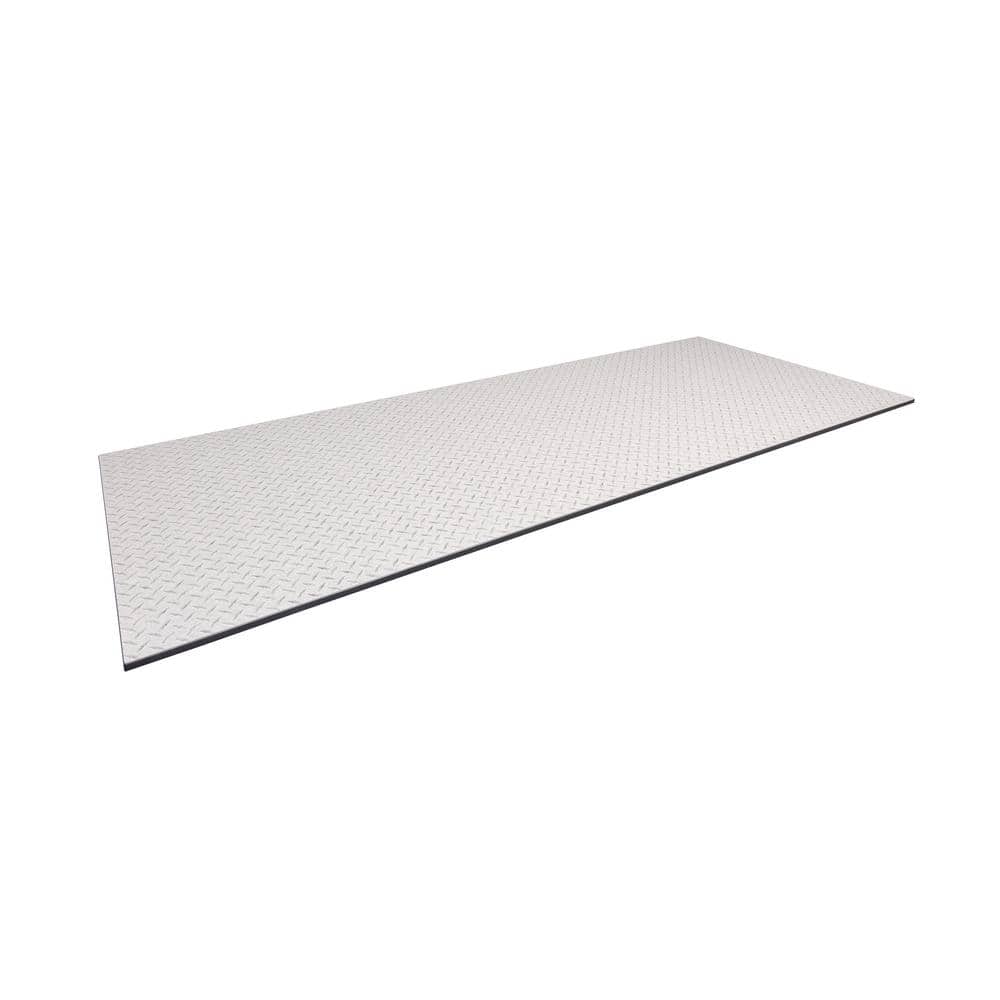 Wilsonart 6 ft. Straight Laminate Countertop in Textured Zink Diamond Plate with Bullnose Edge