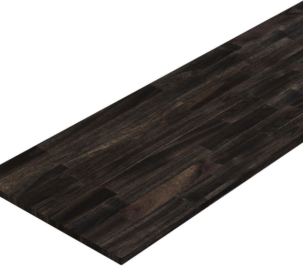 Interbuild 8 ft. L x 40 in. D, Acacia Butcher Block Island Countertop in Espresso with Square Edge